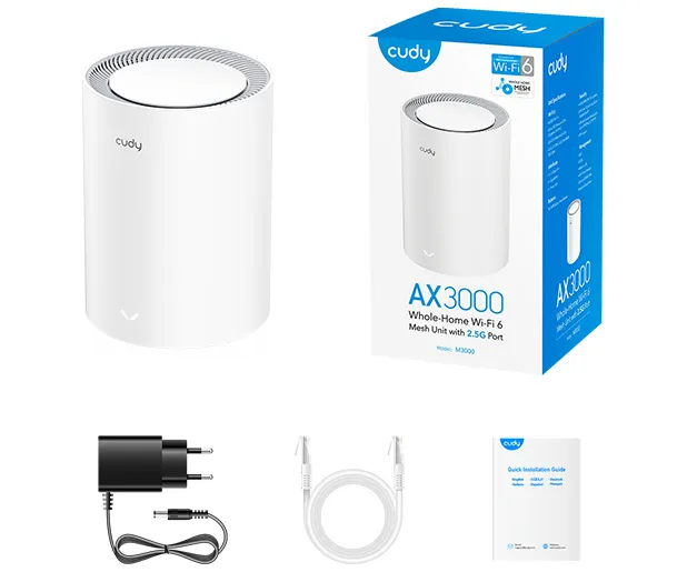 Cudy M3000 – WiFi6 AX3000 Gigabit Dual Band Mesh (1-Pack) - Image 4