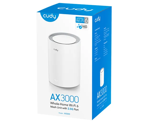 Cudy M3000 – WiFi6 AX3000 Gigabit Dual Band Mesh (1-Pack) - Image 2