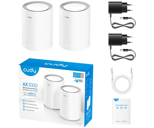 Cudy M3000 – WiFi6 AX3000 Gigabit Dual Band Mesh (2-Pack) - Image 3
