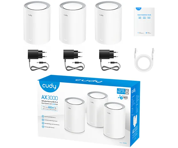 Cudy M3000 – WiFi6 AX3000 Gigabit Dual Band Mesh (3-Pack) - Image 3