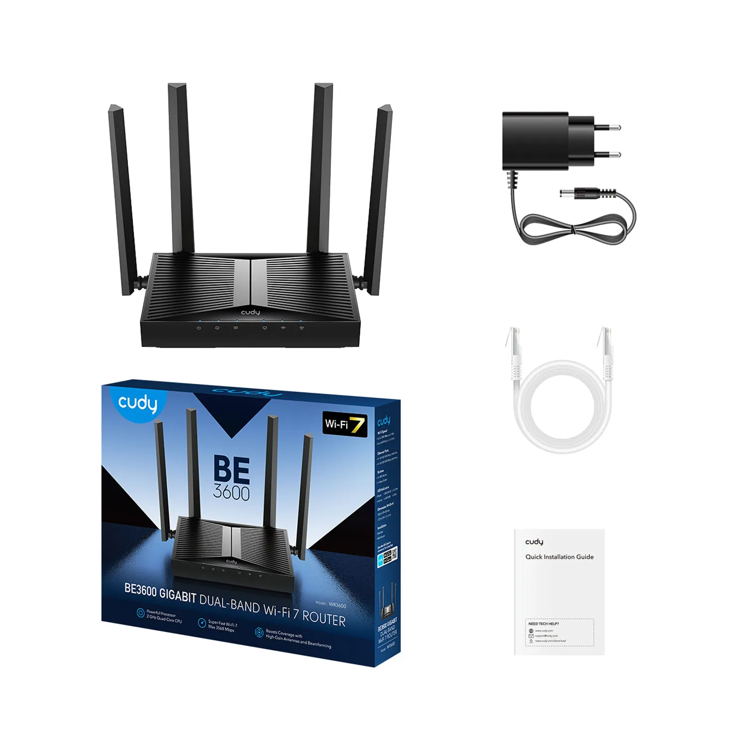 Cudy BE3600 Gigabit Wi-Fi 7 Router (WR3600) - Image 3