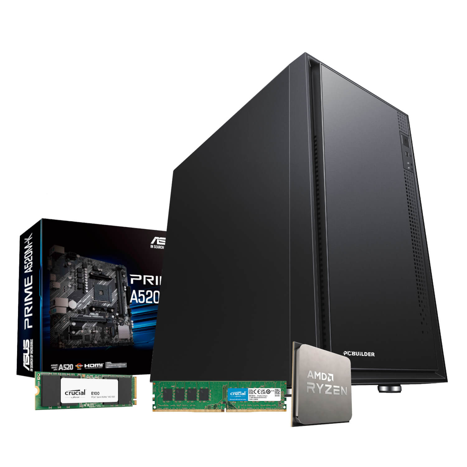 PCBuilder AMD Ryzen 5 3400G HOME MASTER Windows 11 Desktop PC