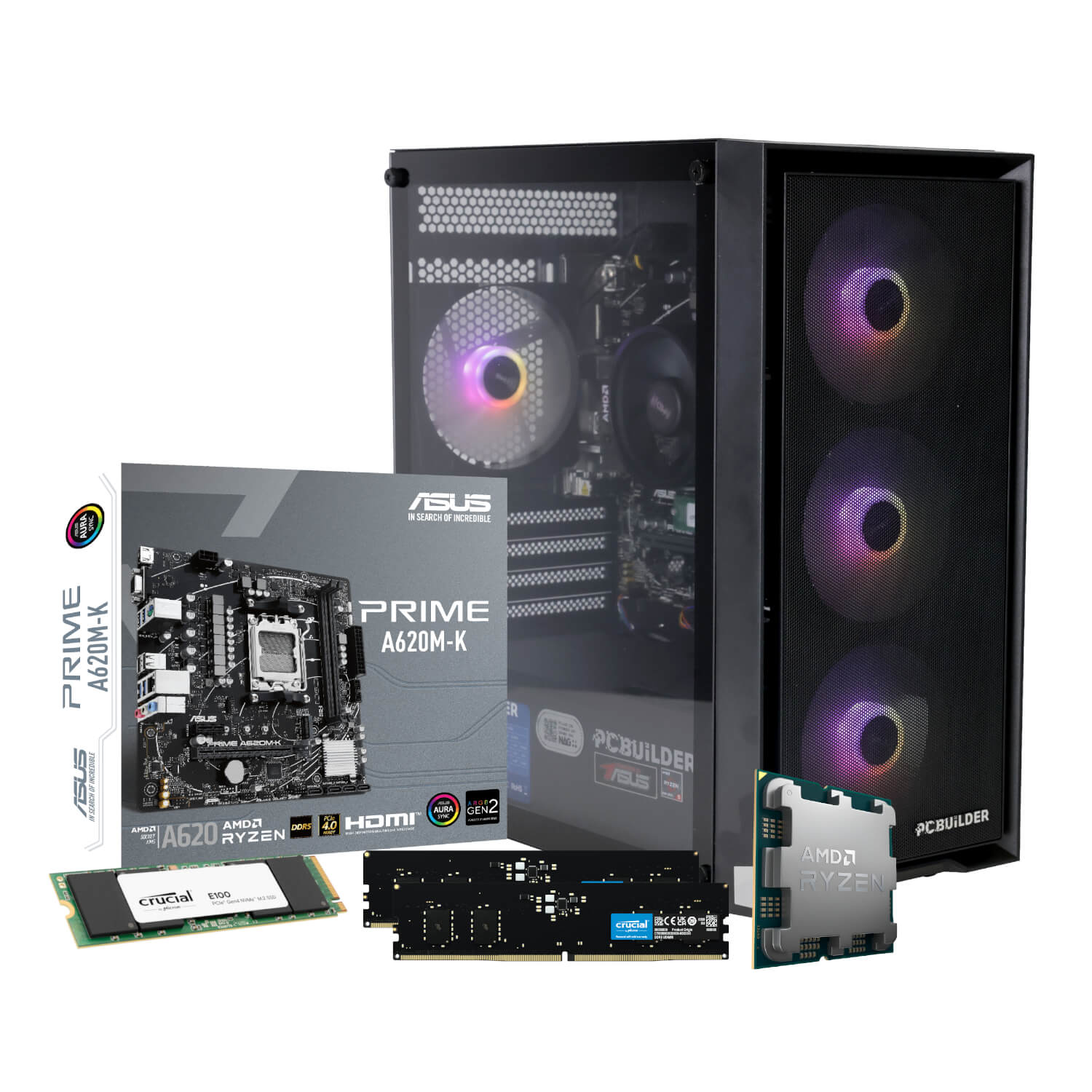 PCBuilder Ryzen 5 8600G WARDEN Windows 11 Gaming PC - Image 2